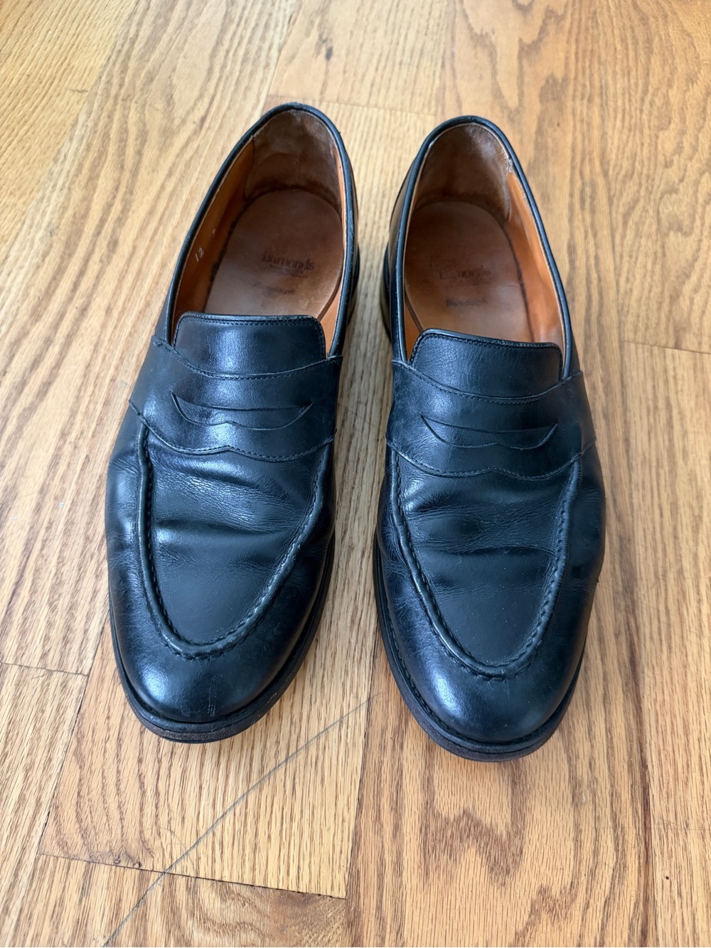 Allen Edmonds Black Leather Penny Loafers